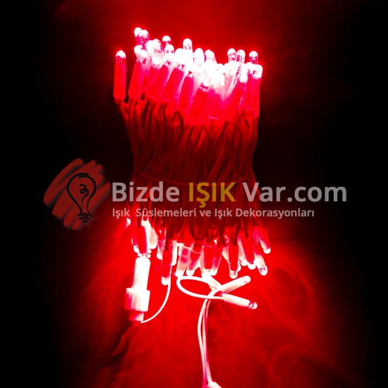 Led Işık Kırmızı Eklenebilir IP65 Flaşlı Yılbaşı Süsleme Ürünü