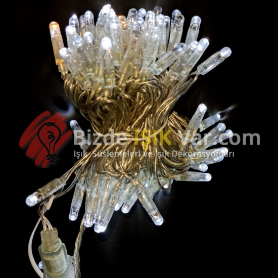 Eklemeli Led Işık Beyaz Flaşlı IP65 Şeffaf Kablolu Eklemeli Led Işık Beyaz Flaşlı IP65 Şeffaf Kablolu