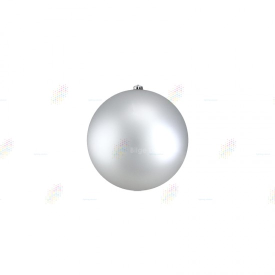 50cm Yılbaşı Topu Gümüş Parlak