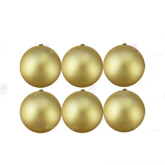 6'lı 8cm Yılbaşı Topu Gold Mat 6'lı 8cm Yılbaşı Topu Gold Mat