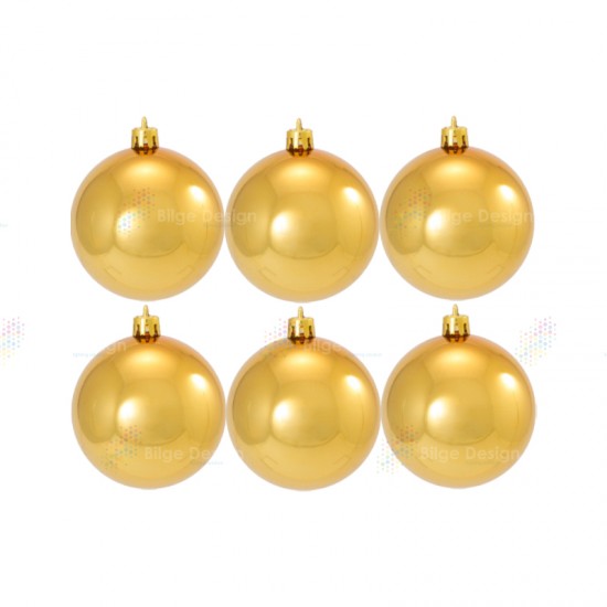 10cm Yılbaşı Topu Gold Parlak (6 Adet) 10cm Yılbaşı Topu Gold Parlak (6 Adet)